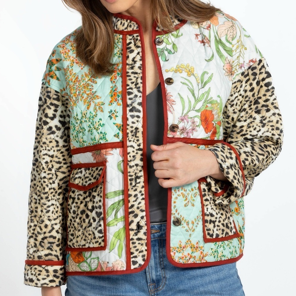 Johnny Was LILIANA QUILTED PATCH POCKET JACKET NWT (Oversized)